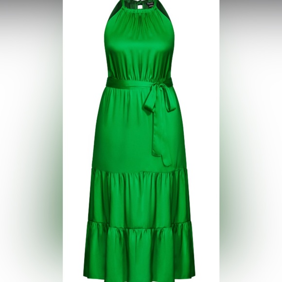 City chic satin maxi dress in Shamrock size XXL for city chic. 22 regular size. - Picture 5 of 7